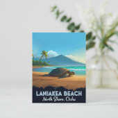 Laniakea Beach Haleiwa Oahu Hawaii Turtle Postkarte (Stehend Vorderseite)