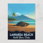 Laniakea Beach Haleiwa Oahu Hawaii Turtle Postkarte (Vorderseite)