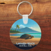 Laniakea Beach Haleiwa Oahu Hawaii Turtle Schlüsselanhänger (Rückseite)