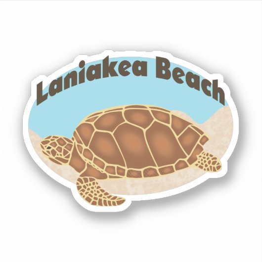 Laniakea Beach Turtle Aufkleber (Vorderseite)