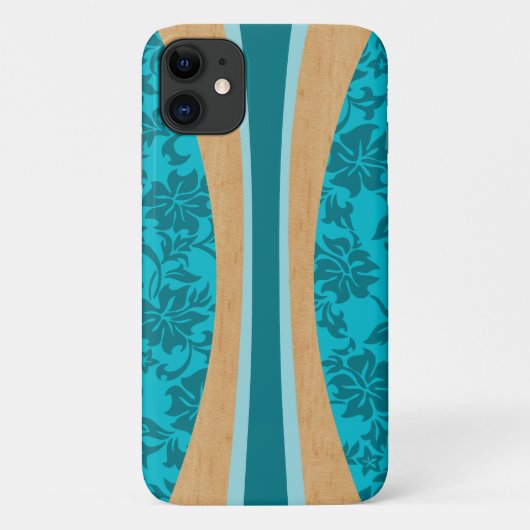 Laniakea Hawaiian Imitate HolzSurfboard Aquamarin Case-Mate iPhone Hülle (Rückseite)