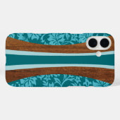 Laniakea Hawaiian Imitats WoodSurfboard in Aquamar Case-Mate iPhone Hülle (Rückseite (Horizontal))