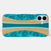 Laniakea Hawaiian Imitats WoodSurfboard Light Aqua Case-Mate iPhone Hülle (Rückseite (Horizontal))