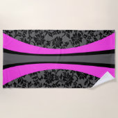 Laniakea Hawaiian Striped Surfboard - Grau Strandtuch (Vorderseite)