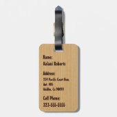 Laniakea Hawaiian Surfboard Gepäckanhänger (Rückseite vertikal)