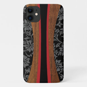 Laniakea Hawaiianische Imitat HolzschwarzSurfboard Case-Mate iPhone Hülle