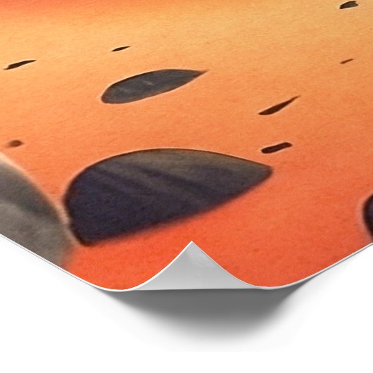 Laniakea Oahu Hawaii tropische Aquarellfarbe farbi Poster (Ecke)