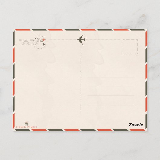 Laniakea Oahu Hawaii tropische Aquarellfarbe farbi Postkarte (Rückseite)