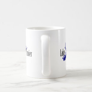 Lanier-See Georgia See Karte Bootfahren und Angeln Kaffeetasse