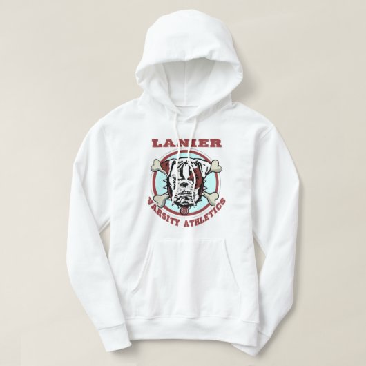 Lanier Weiß-Kapuzenpulli Hoodie (Design vorne)