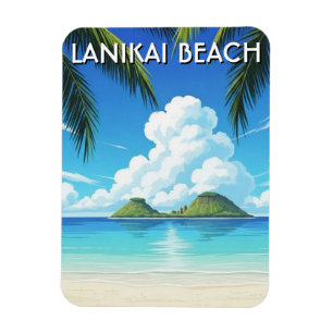 Lanikai Beach Hawaii Reise Magnet