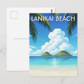 Lanikai Beach Hawaii Reise Postkarte (Vorne/Hinten)