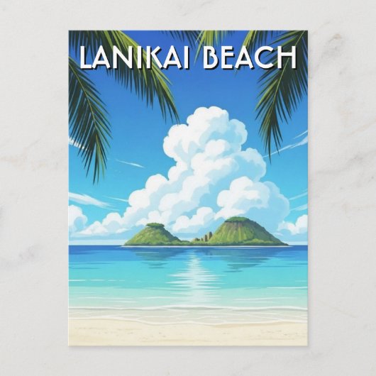 Lanikai Beach Hawaii Reise Postkarte (Vorderseite)