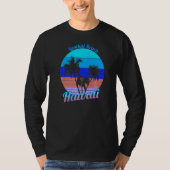 Lanikai Beach Hawaii Retro Tropical Palm Trees Vac T-Shirt (Vorderseite)