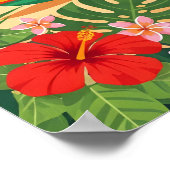 Lanikai Beach, Hawaii - Tropical Canoe Poster (Ecke)