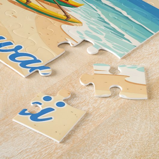 Lanikai Beach, Hawaii - Tropical Canoe Puzzle (Seite)