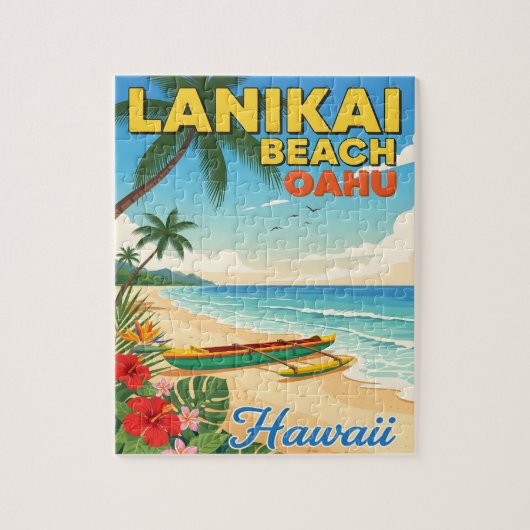 Lanikai Beach, Hawaii - Tropical Canoe Puzzle (Vertikal)