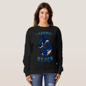 Lanikai Beach Hawaii Vacation Tribal Whale Orca Sweatshirt (Vorne ganz)