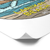 Lanikai Beach Hawaii Vintag Poster (Ecke)