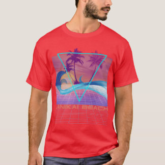 Lanikai Beach Retro 80er Vaporwave Beachjunge T-Shirt
