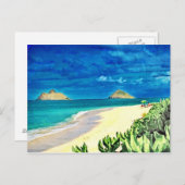 Lanikai, Hawai'i Postkarte (Vorne/Hinten)