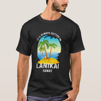 Lanikai-Strand Hawaii Urlaub Sommerferien T-Shirt