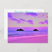 Lanikai Sunrise Postkarte (Vorne/Hinten)