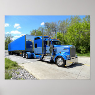 Lanita blaues W900L Vorhang-Plakat Poster