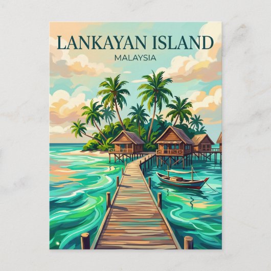 Lankayan Insel Malaysia Postkarte (Vorderseite)