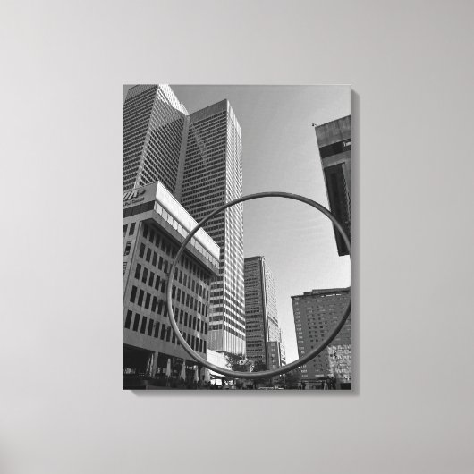 L'Anneau oder The Ring, Skulptur in Montreal Kanad Leinwanddruck (Vorderseite)