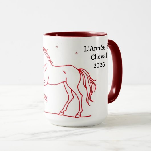 L'Année du Cheval 2026 Year Of The Horse Tasse (VorderseiteRechts)