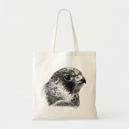 Lanner Falcon Zeichnend Tragetasche (Vorne)