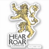 Lannister Sigil - Hören Sie mich Roar Aufkleber (Vorderseite)