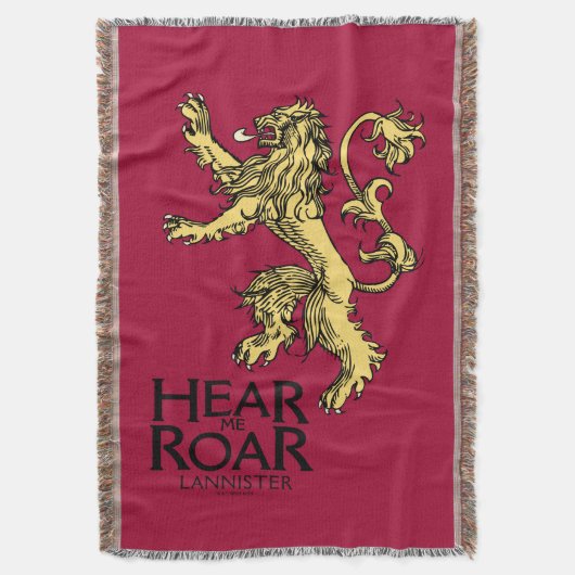 Lannister Sigil - Hören Sie mich Roar Decke (Vorderseite Vertikal)