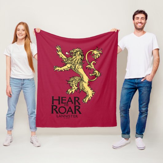 Lannister Sigil - Hören Sie mich Roar Fleecedecke (Beispiel)
