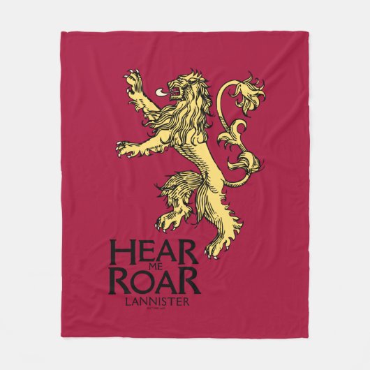 Lannister Sigil - Hören Sie mich Roar Fleecedecke (Vorderseite)