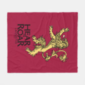 Lannister Sigil - Hören Sie mich Roar Fleecedecke (Vorderseite (Horizontal))