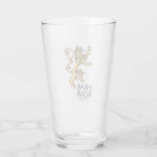 Lannister Sigil - Hören Sie mich Roar Glas (Rückseite)