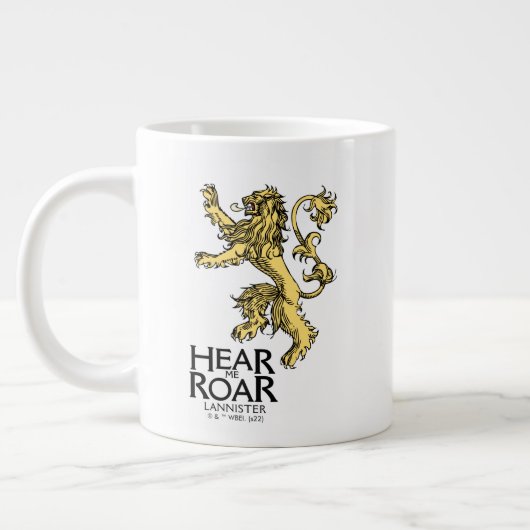 Lannister Sigil - Hören Sie mich Roar Jumbo-Tasse (Links)