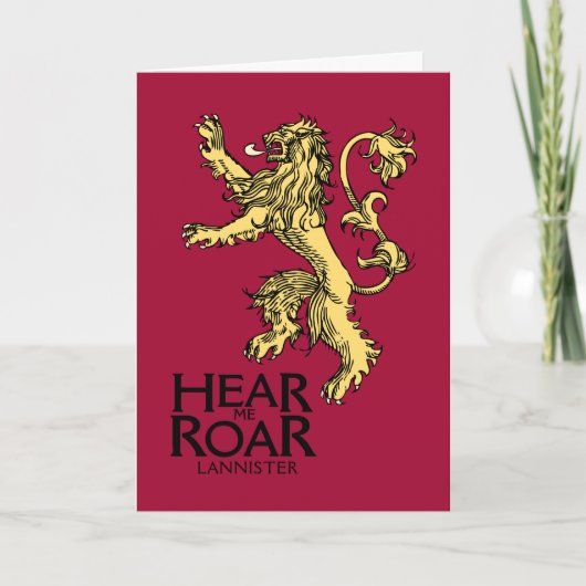 Lannister Sigil - Hören Sie mich Roar Karte (Vorderseite)