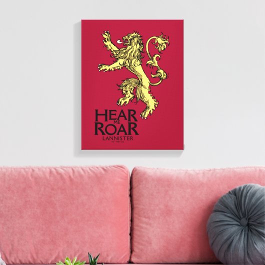 Lannister Sigil - Hören Sie mich Roar Leinwanddruck (Insitu (Wohnzimmer))
