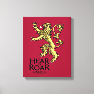 Lannister Sigil - Hören Sie mich Roar Leinwanddruck