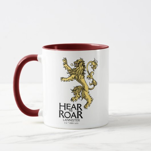 Lannister Sigil - Hören Sie mich Roar Tasse (Links)
