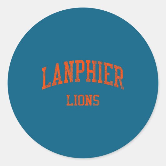 Lanphier High School Hs Springfield Runder Aufkleber (Vorderseite)