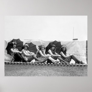 Lansburg, das Mädchen badet: 1922 Poster