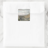 Lansdown Crescent, Bath, 1820 Quadratischer Aufkleber (Tasche)