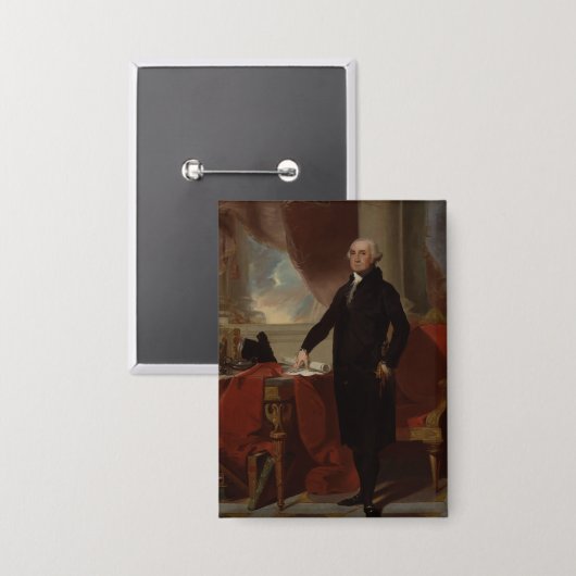 Lansdowne Portrait: US-Präsident George Washington Button (Vorderseite/Rückseite)