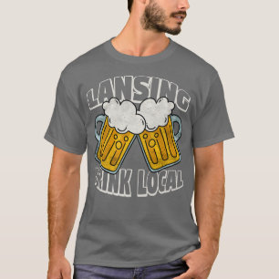 Lansing Craft Beer, Michigan Cold Beer Drinker Män T-Shirt