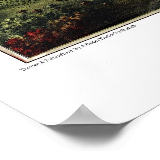 Lansing, MI Panoramic Map - 1866 Poster (Ecke)