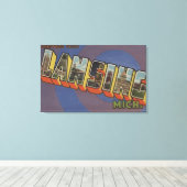 Lansing, Michigan - Große Buchstabenszenen 2 Leinwanddruck (Insitu (Holzboden))